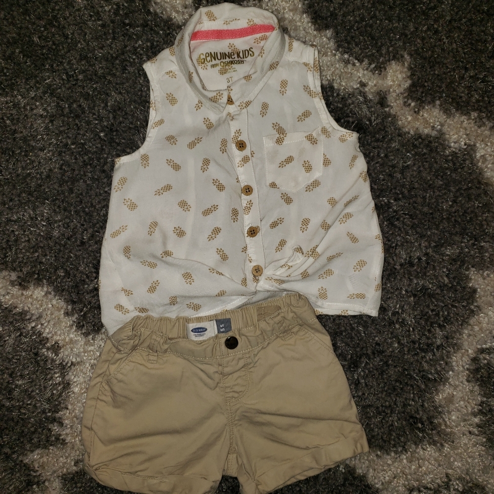 Girls set 3t, shorts,  top, Gymboree, old navy